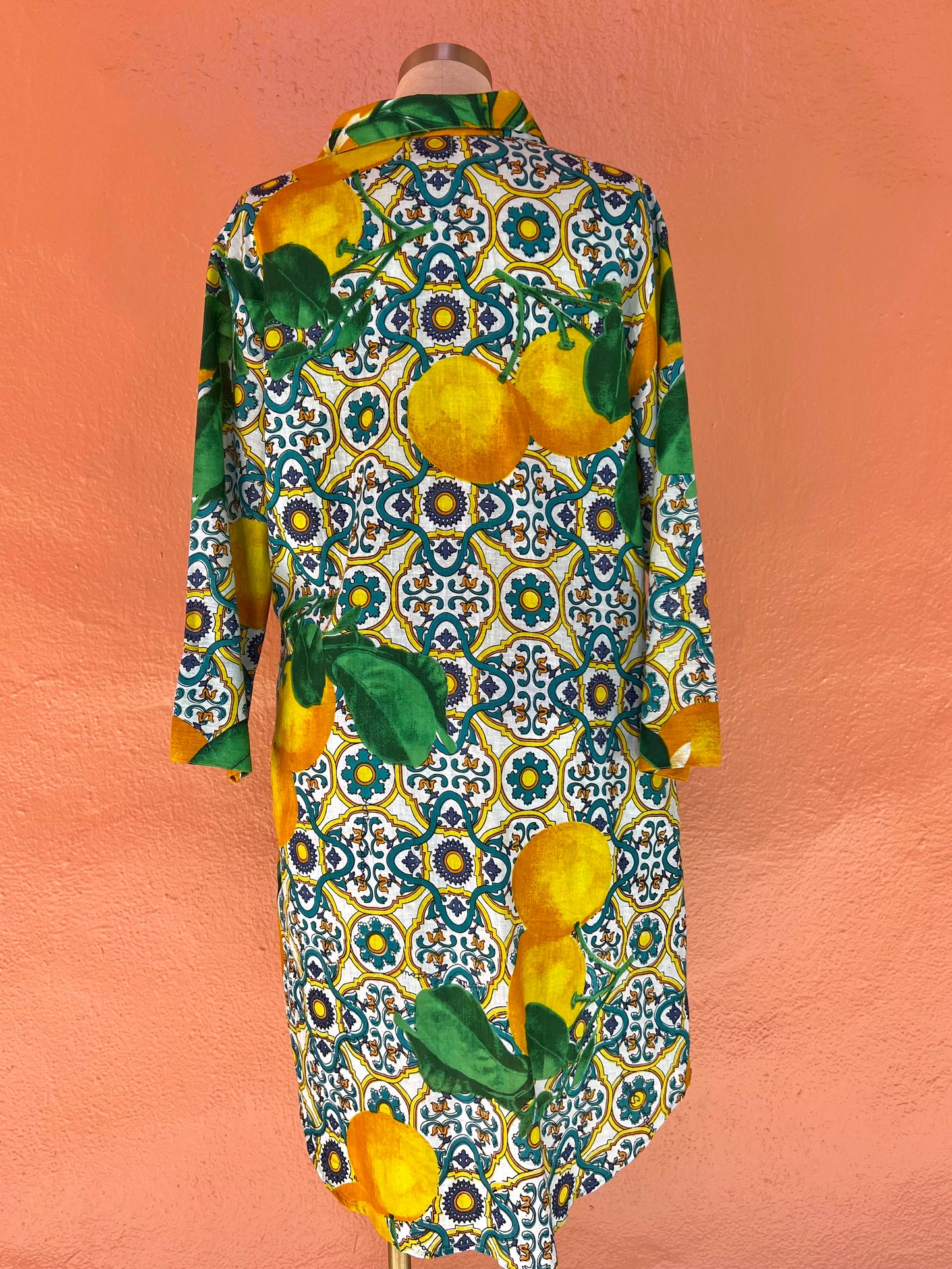 Orange Shirt Dress